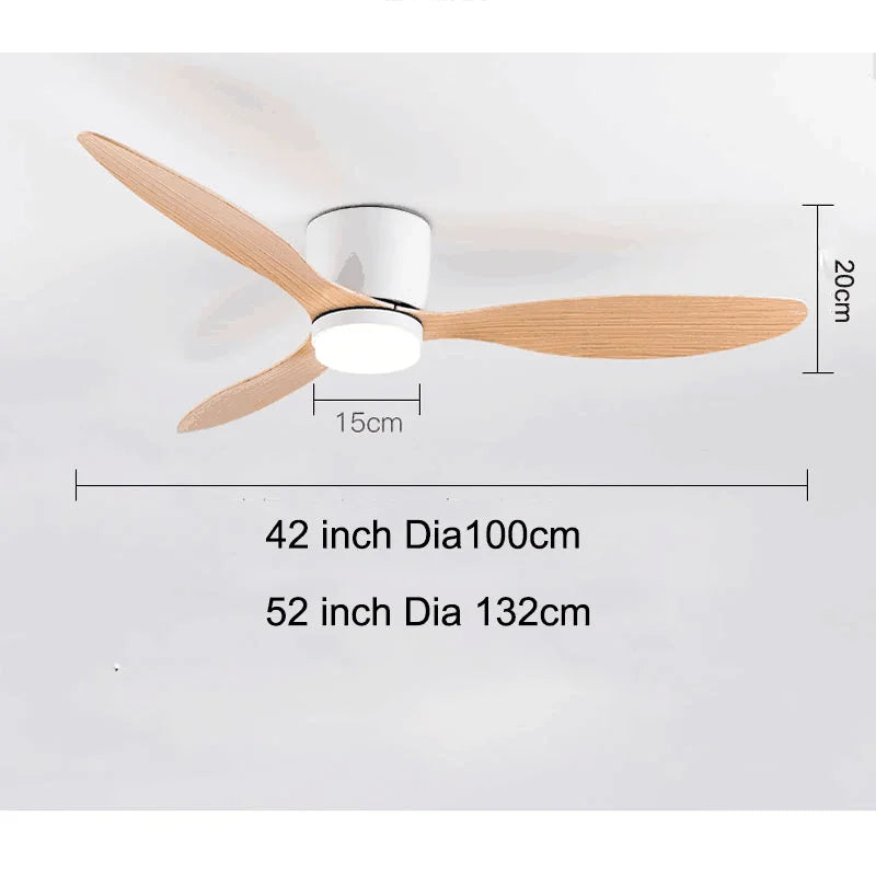 42 52 Inch Ceiling Fans With Lights Led 3 Color 6 Speeds DC Motor Fans Remote Control Low Floor Decorative Fans With Lighting TechVisio