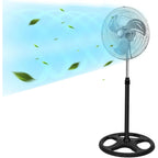 80W Silent Standing Fan with 3 Speeds and Oscillating Function, Diameter 45cm, Temperature Range 5 to 42 Degrees, Ce and Rohs Certified, Powerful and Efficient TechVisio