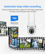8MP Wifi IP Wireless Security Surveillance PTZ Camera 4X Zoom Cameras Tracking Two-way Audio HD Night Color Cam TechVisio