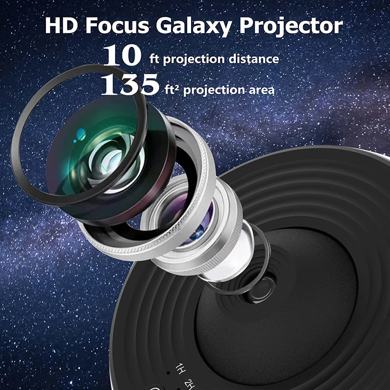 AUSYLE 12-in-1 Planetarium-Projektor – LED-Nachtlicht Galaxie, 360°-Drehung, Kindergeschenk & Deko