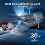 80W Silent Standing Fan with 3 Speeds and Oscillating Function, Diameter 45cm, Temperature Range 5 to 42 Degrees, Ce and Rohs Certified, Powerful and Efficient TechVisio