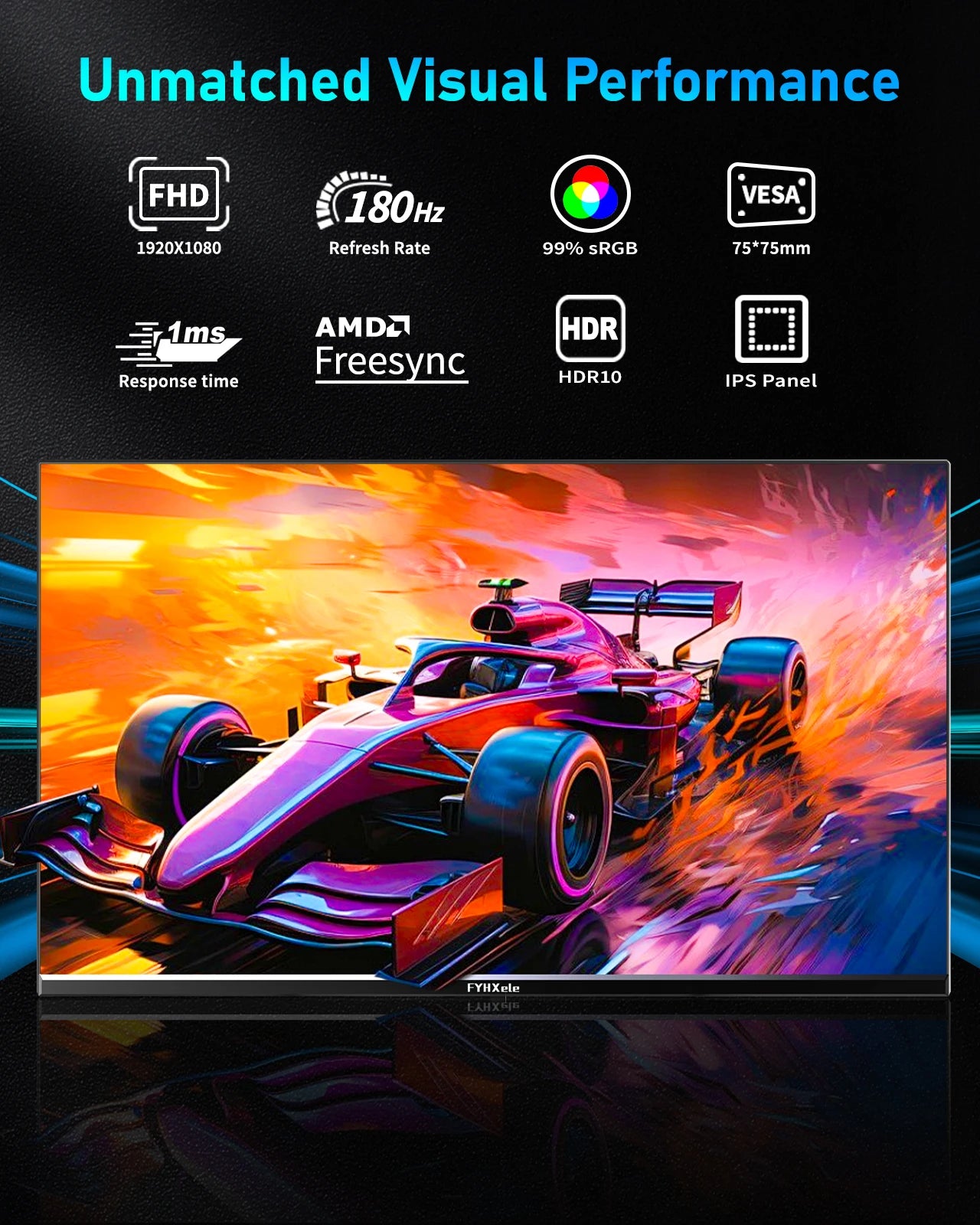 FYHXele FY24FHR – Moniteur Gaming 24" 180Hz IPS 1ms