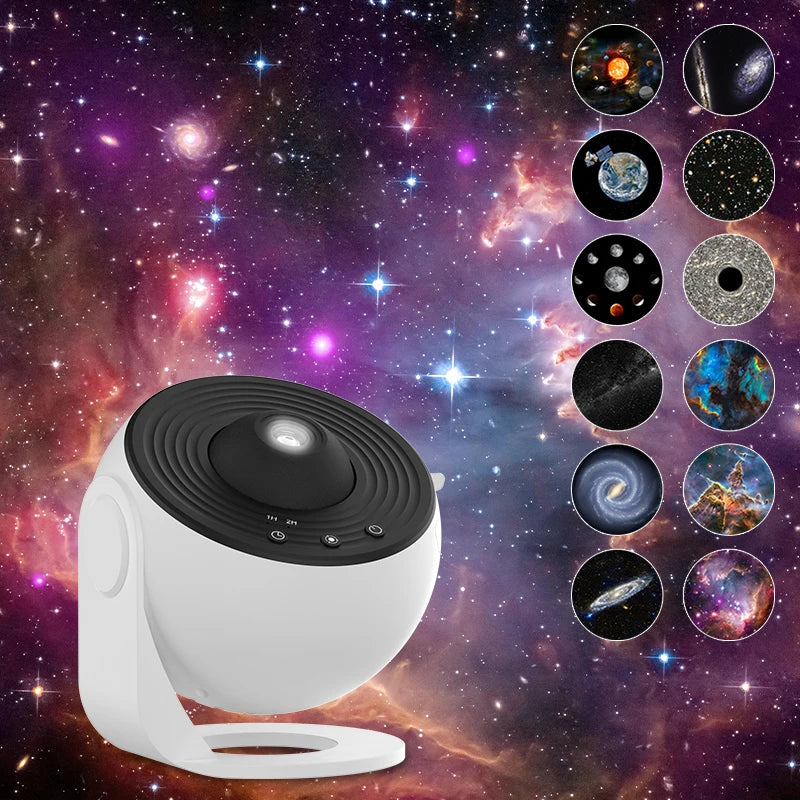 Projecteur Planétarium 12-en-1 AUSYLE – Veilleuse LED Galaxie, Rotation 360°, Cadeau Enfant & Déco
