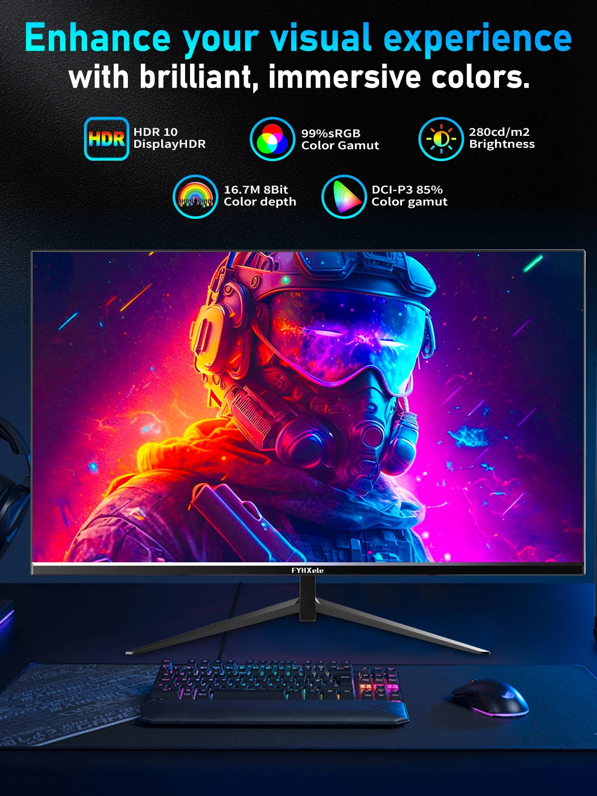 FYHXele FY24FHR – Moniteur Gaming 24" 180Hz IPS 1ms