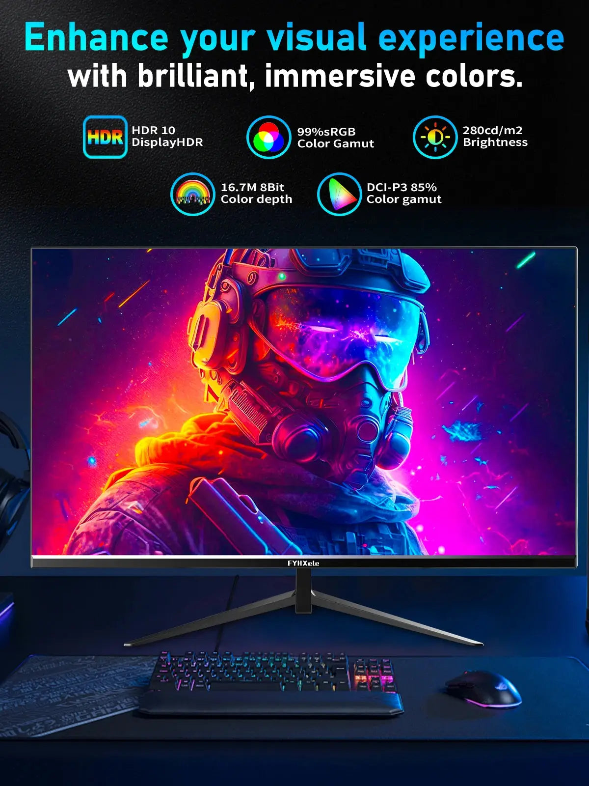 Moniteur Gaming 24" 180Hz IPS 1ms FYHXele