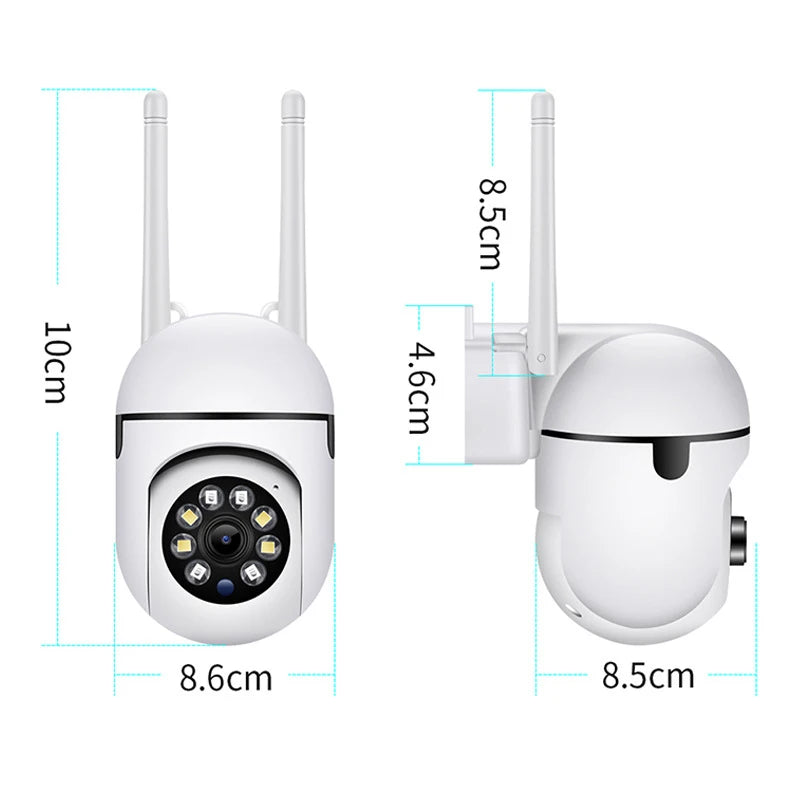 8MP Wifi IP Wireless Security Surveillance PTZ Camera 4X Zoom Cameras Tracking Two-way Audio HD Night Color Cam TechVisio