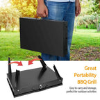 Barbecue Portable Pliant Charbon – Grill Camping Pique-Nique Extérieur TechVisio