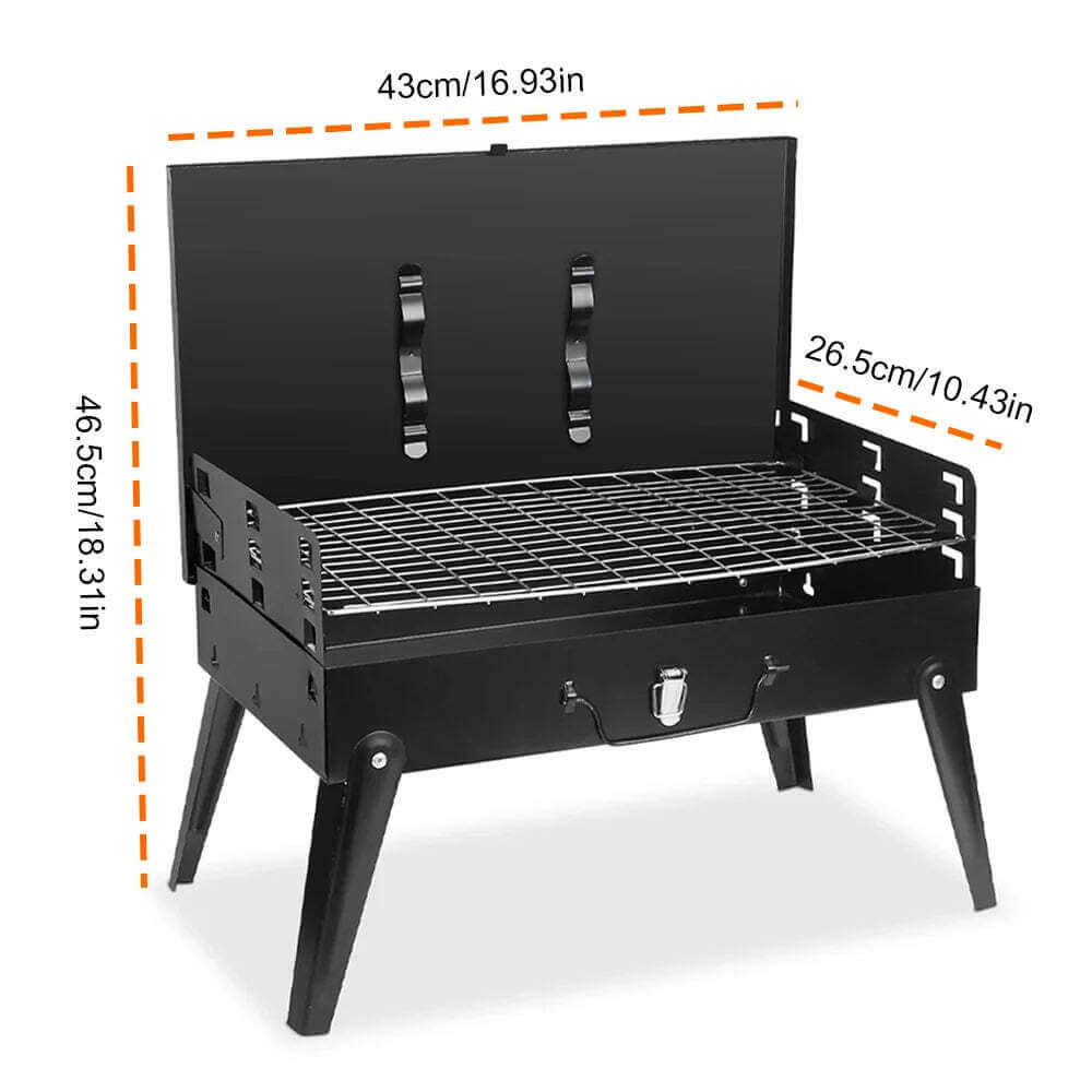 Barbecue Portable Pliant Charbon – Grill Camping Pique-Nique Extérieur TechVisio