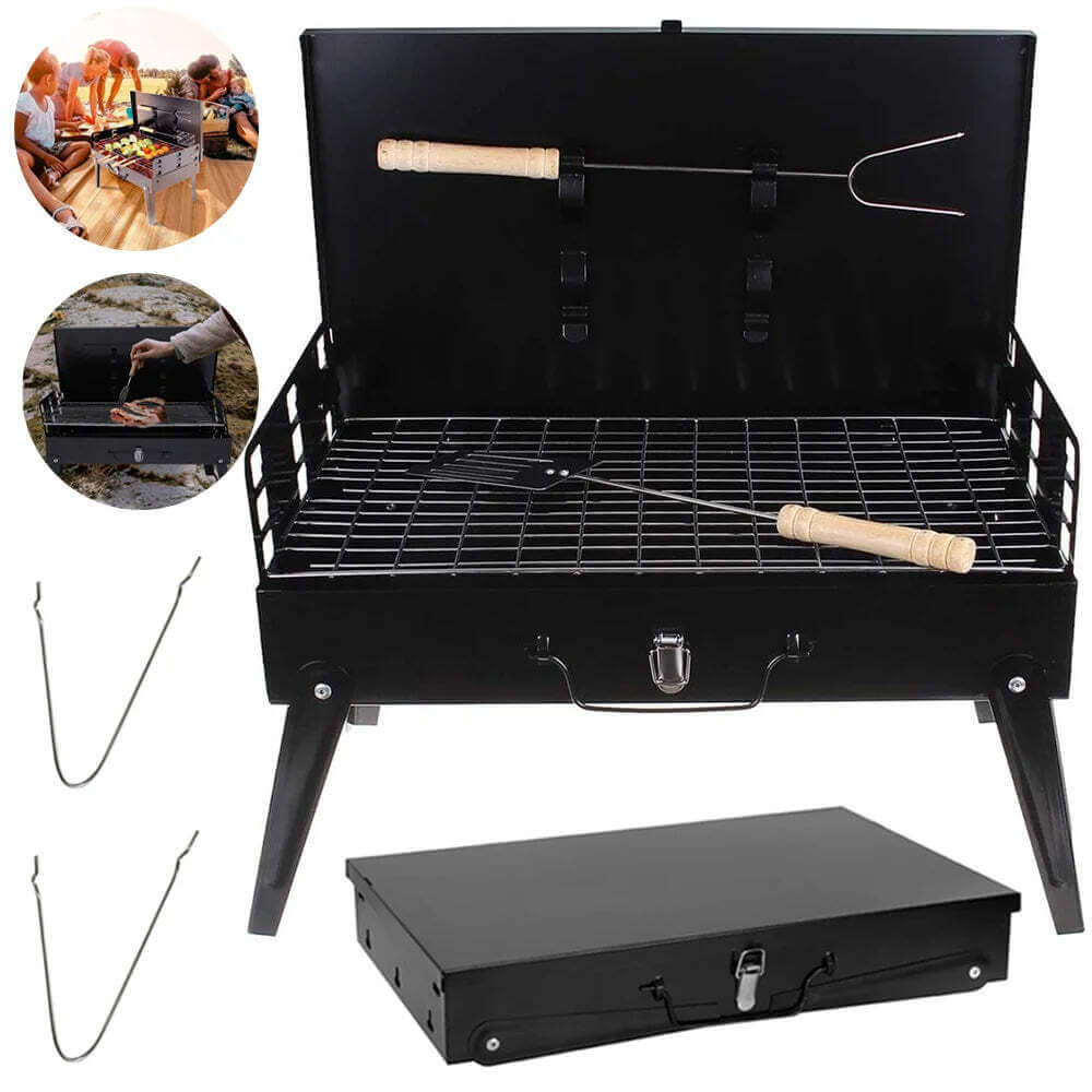 Barbecue Portable Pliant Charbon – Grill Camping Pique-Nique Extérieur TechVisio
