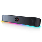 Redragon GS560 Adiemus RGB USB Desktop Soundbar, 2.0 Channel Computer Speaker with Dynamic Lighting Bar Audio-Light Sync/Display TechVisio