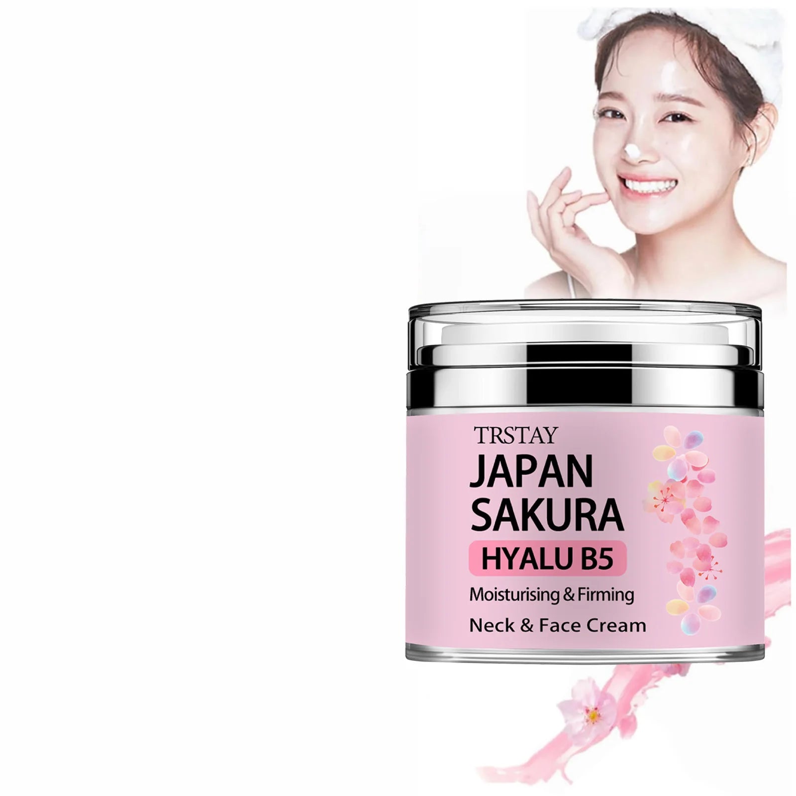 Japan Sakura Essence Cream, Sakura Tone Up Cream with Hyaluronic Acid, TechVisio