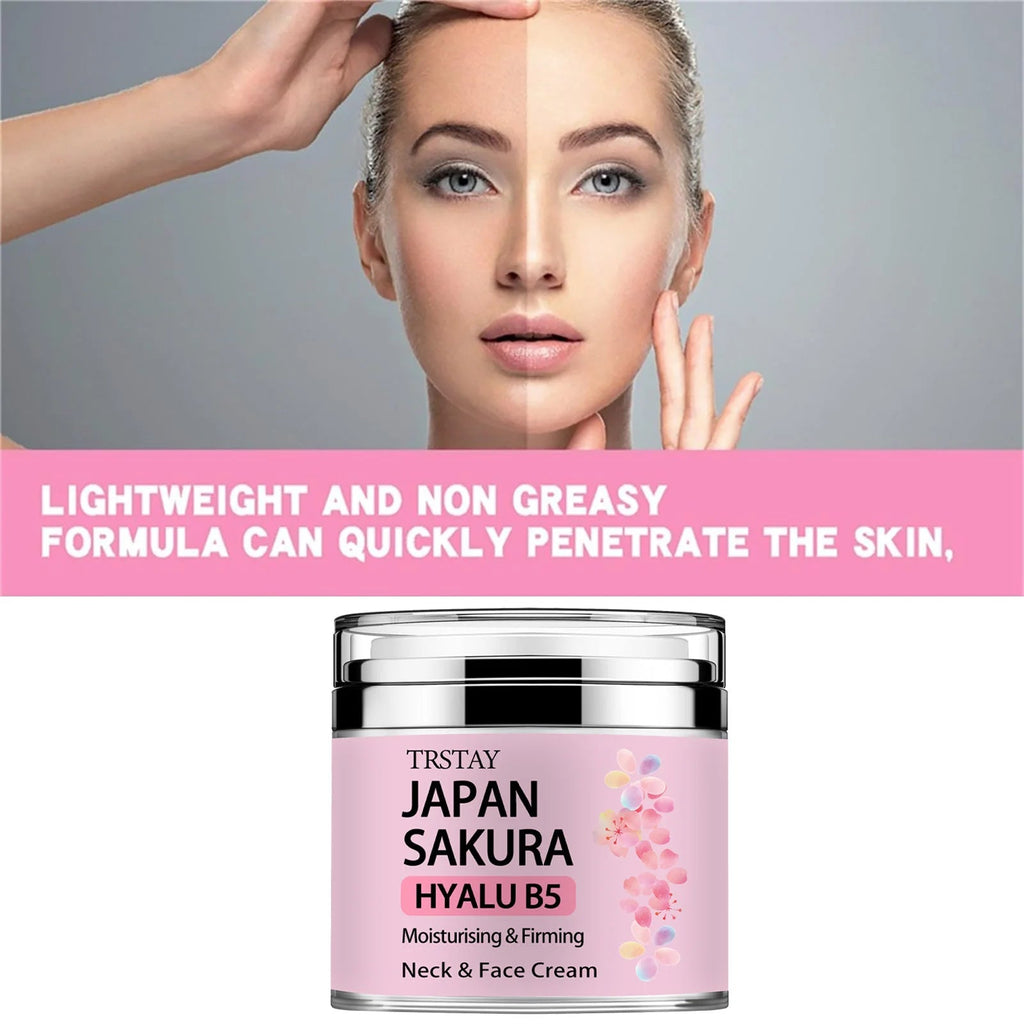 Japan Sakura Essence Cream, Sakura Tone Up Cream with Hyaluronic Acid, TechVisio