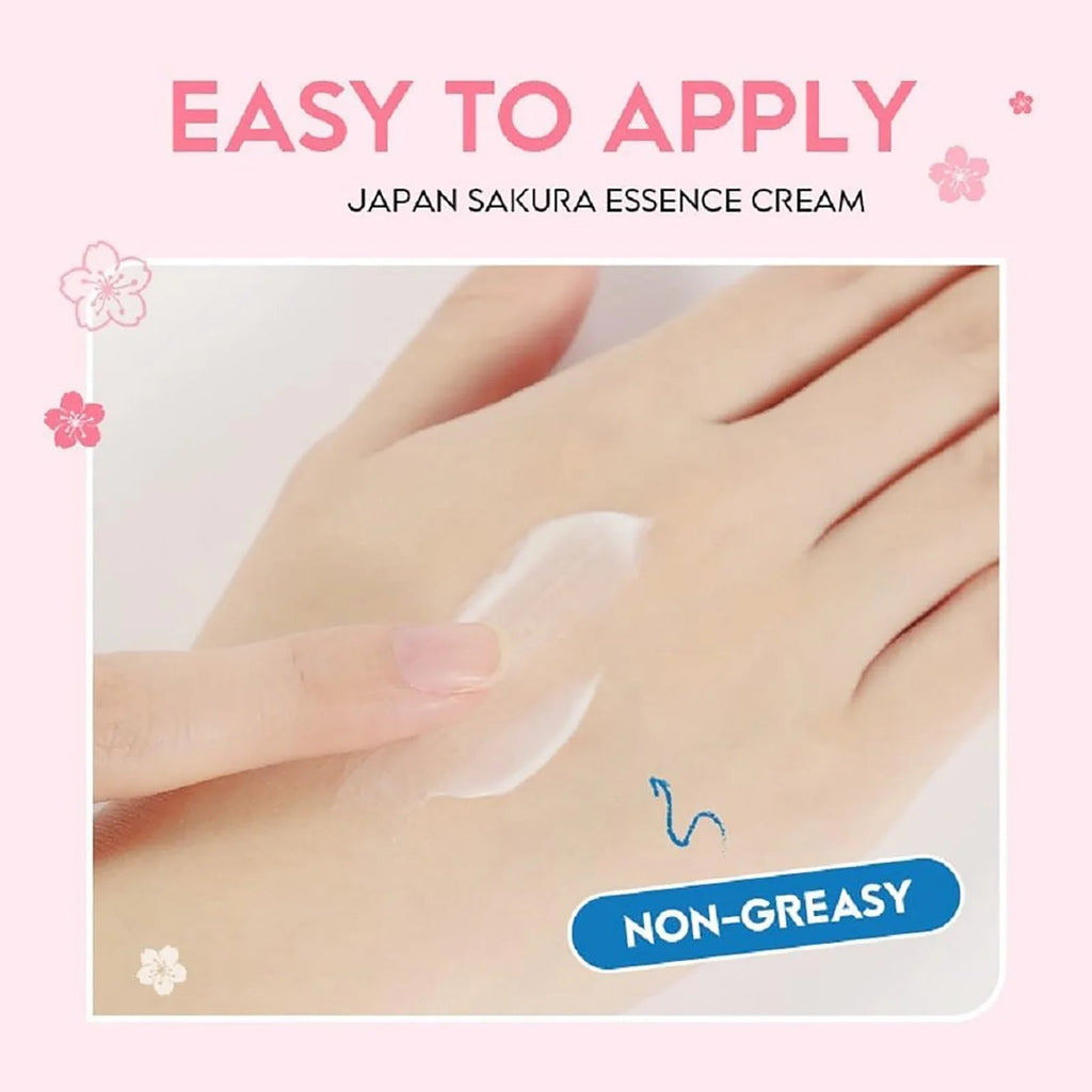 Japan Sakura Essence Cream, Sakura Tone Up Cream with Hyaluronic Acid, TechVisio