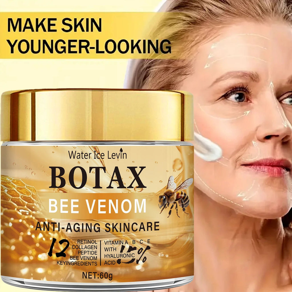 Peptide Bee Venom Cream with Retinol - Plumping Hydration, Vitamin Infusion, Fast Absorption, Winter Skin Renewal TechVisio