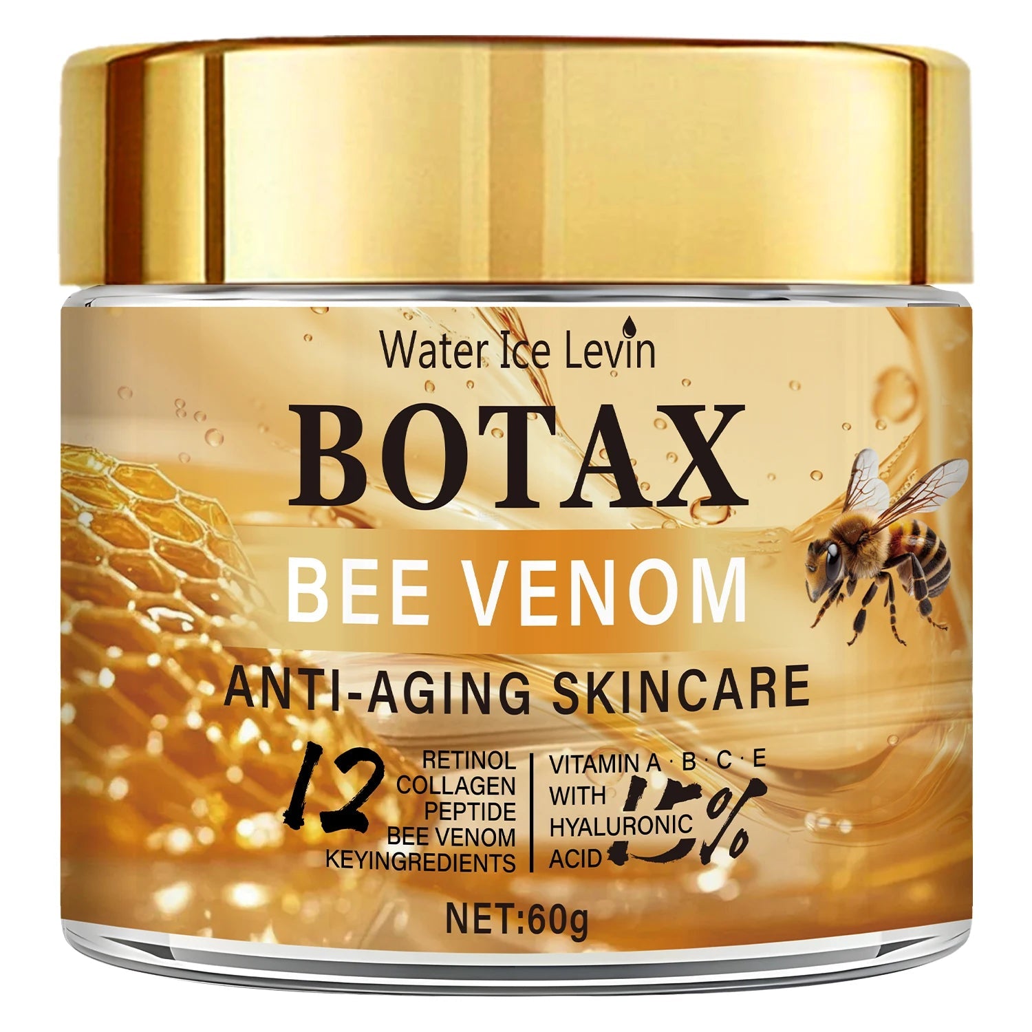 Peptide Bee Venom Cream with Retinol - Plumping Hydration, Vitamin Infusion, Fast Absorption, Winter Skin Renewal TechVisio
