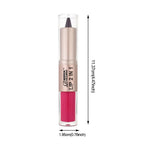 2-in-1 Lipstick & Lip Gloss, Dual-End Design, Waterproof Long-Lasting Lip Liner, Moisturizing Glossy Finish for Plump Lips TechVisio