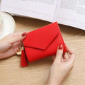 Fashion Short Women Wallets PU Leather Women Luxury Tassels Wallet Hasp Small Wallet Trend Coin Purse Ladies Card Holder Pouch TechVisio