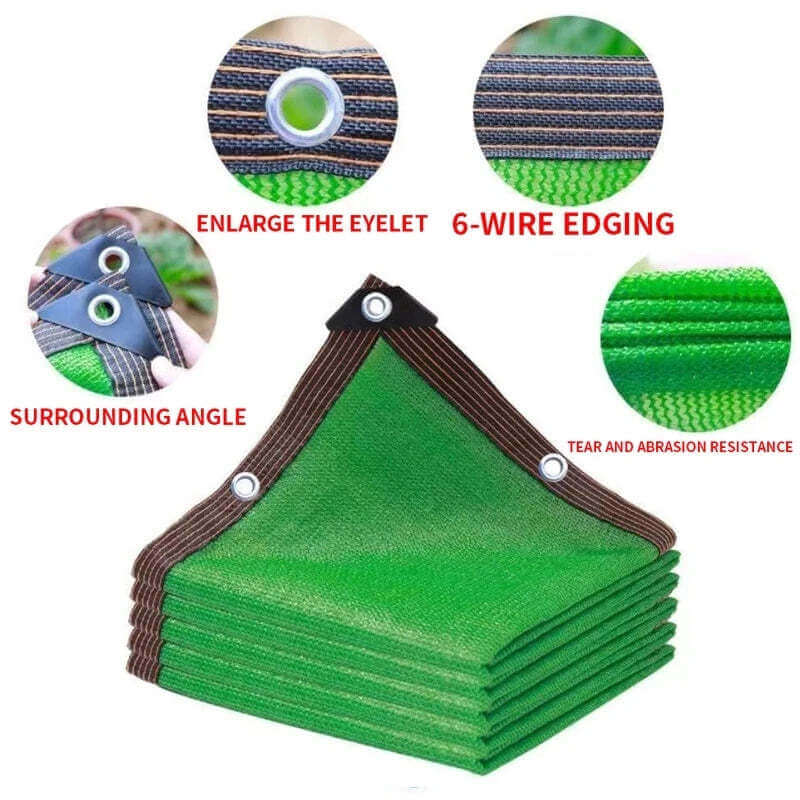 Outdoor Garden Shading Net, Terrace Awnings, Camping Shade Cover Mesh, UV Protection, HDPE Sunscreen Fabric, Shade TechVisio
