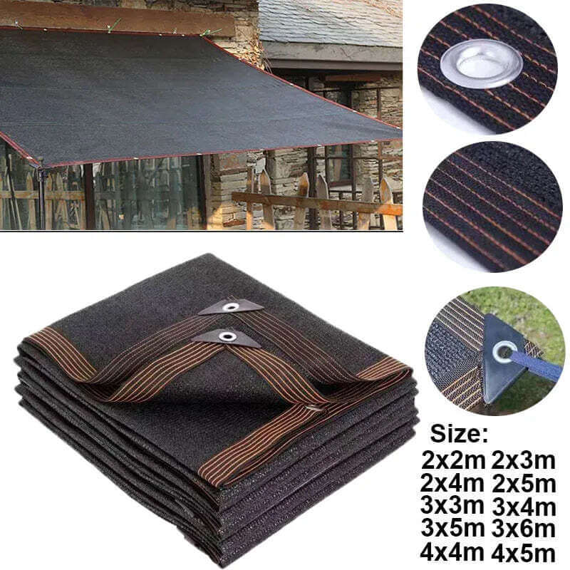 Outdoor Garden Shading Net, Terrace Awnings, Camping Shade Cover Mesh, UV Protection, HDPE Sunscreen Fabric, Shade TechVisio