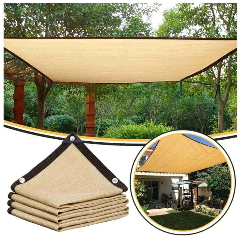 Outdoor Garden Shading Net, Terrace Awnings, Camping Shade Cover Mesh, UV Protection, HDPE Sunscreen Fabric, Shade TechVisio
