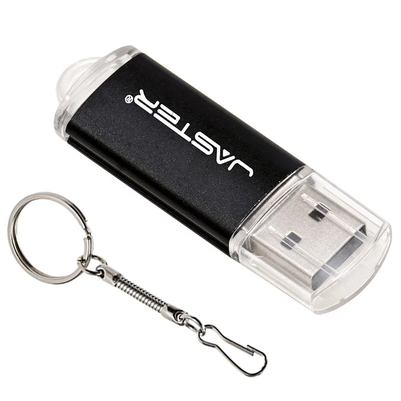 JASTER USB-Stick mit Schlüsselanhänger – 128 MB bis 128 GB, 9 Farben, USB 2.0, Geschenk
