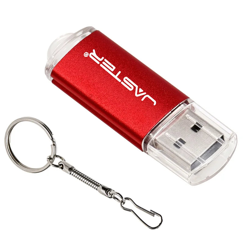 JASTER USB-Stick mit Schlüsselanhänger – 128 MB bis 128 GB, 9 Farben, USB 2.0, Geschenk