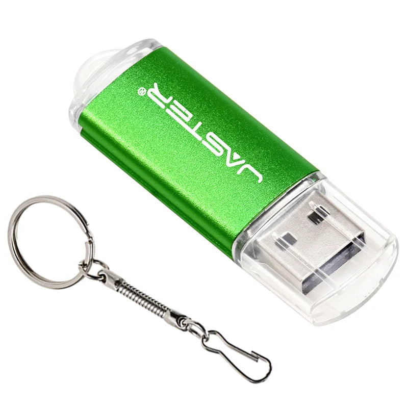 JASTER USB-Stick mit Schlüsselanhänger – 128 MB bis 128 GB, 9 Farben, USB 2.0, Geschenk