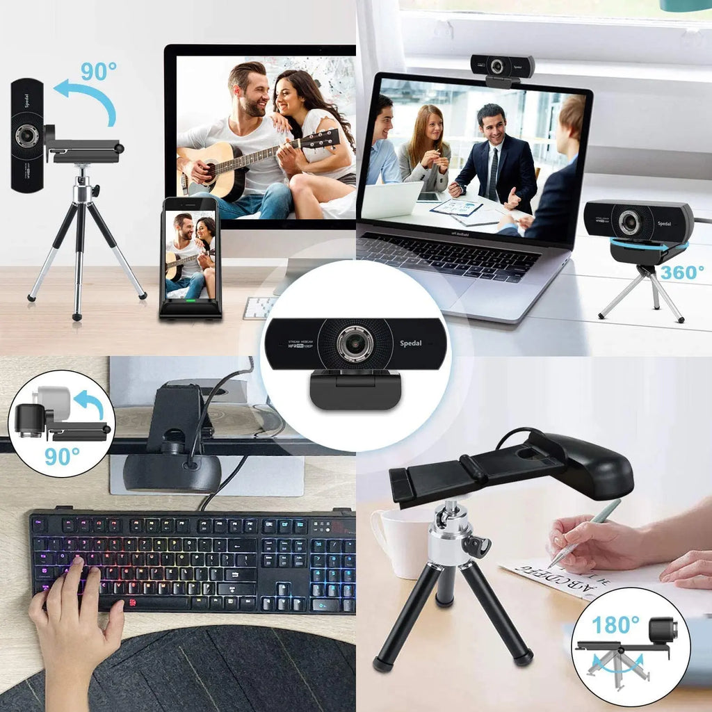 Webcam Spedal MF934H – 1080p 60fps | Integriertes Mikrofon | Streaming & Videokonferenzen