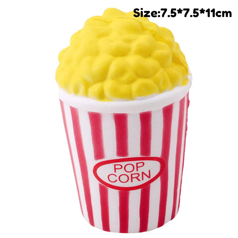 Jumbo Kawaii Squishy Toys Slow Rising Squeeze PU Popcorn Animals Anti Stress Relief Squishies Toy For Children Kids Xmas Gift TechVisio