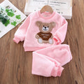 New Winter Baby Girls Boys Homewear Sets Autumn Fashion Flannel Fleece Clothes Kids Cartoon Bear Sleepwear Children Pajamas TechVisio