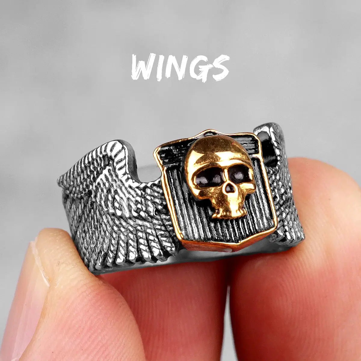 Bague Crâne Gothique Metal Town