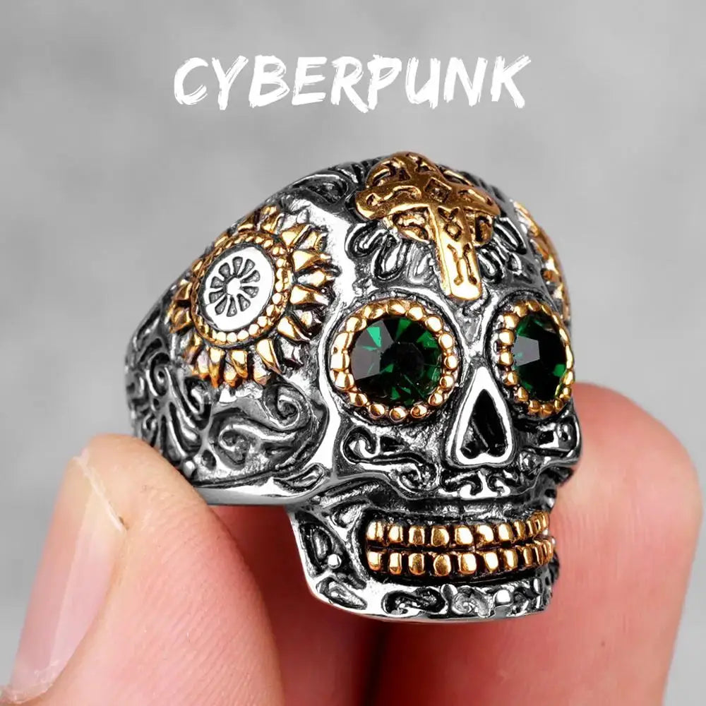 Bague Crâne Gothique Metal Town