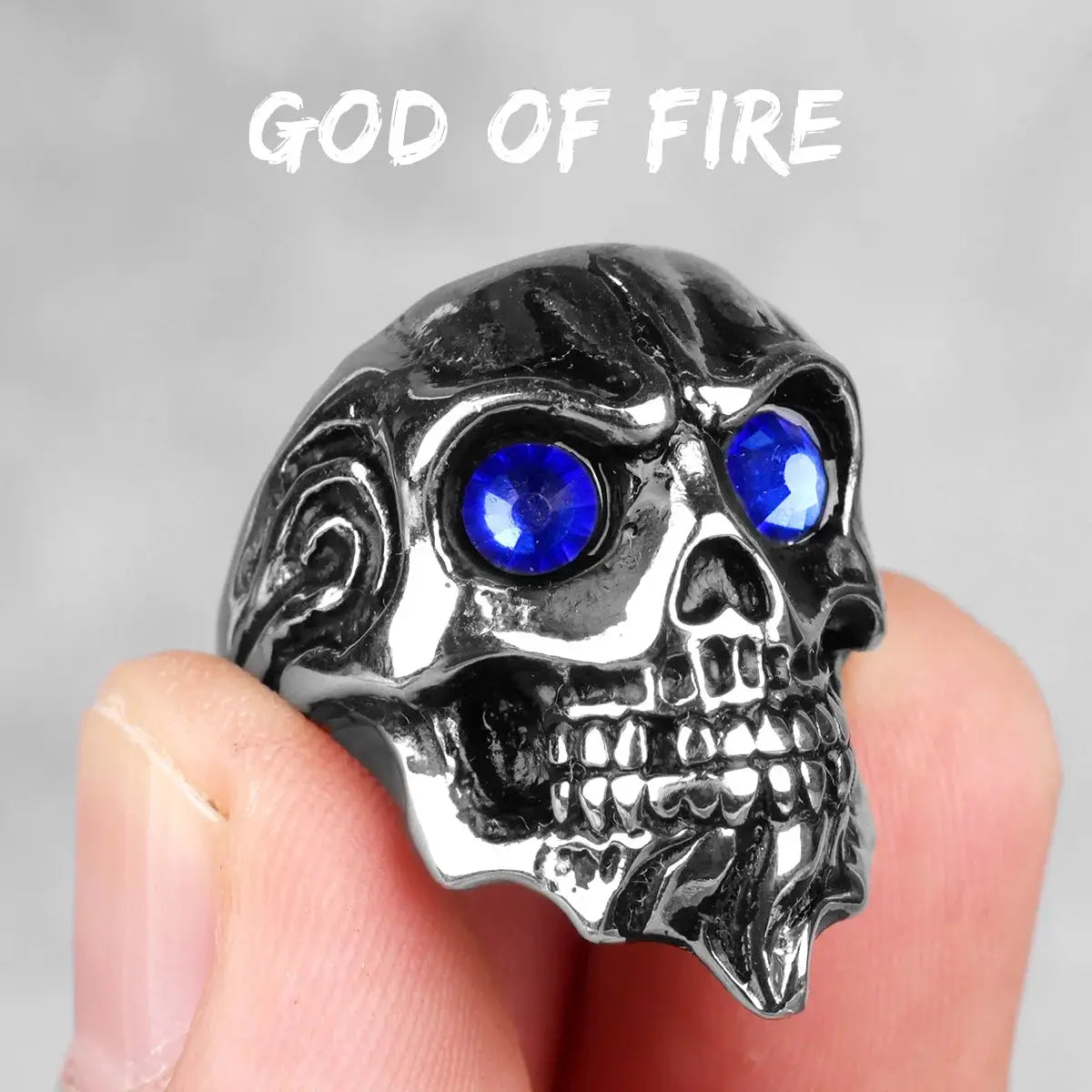 Bague Crâne Gothique Metal Town