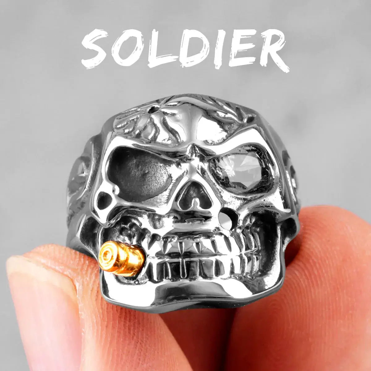 Bague Crâne Gothique Metal Town