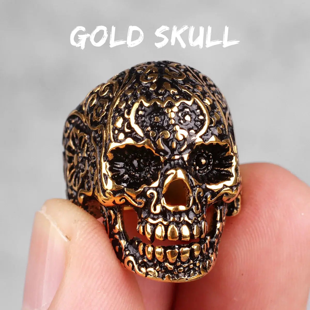 Bague Crâne Gothique Metal Town
