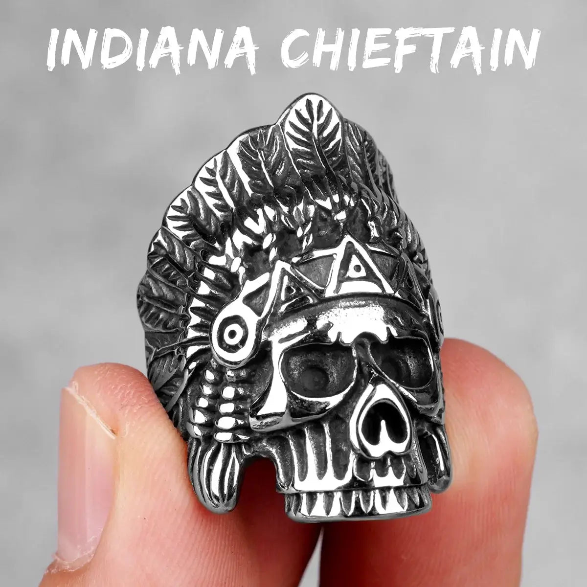 Bague Crâne Gothique Metal Town