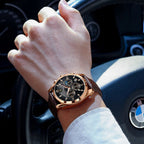 POEDAGAR Men Watch New Top Brand Luxury Waterproof Luminous Sport Wristwatch Quartz Military Genuine Leather Relogio Masculino TechVisio
