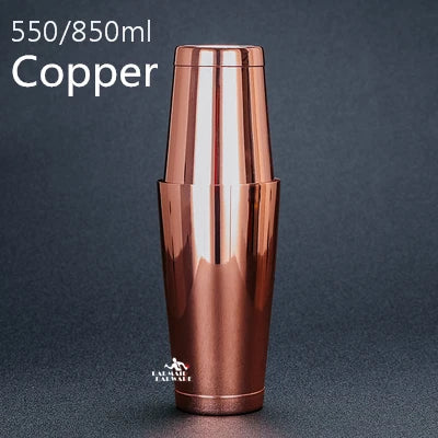 Stainless Steel Cocktail Boston Bar Shaker: 2-piece Set: 18oz Unweighted & 28oz TechVisio