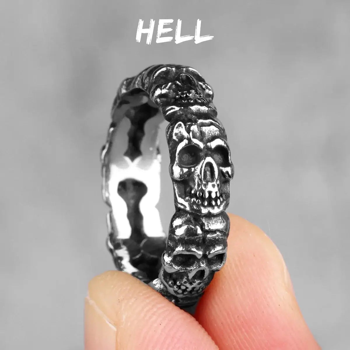 Bague Crâne Gothique Metal Town