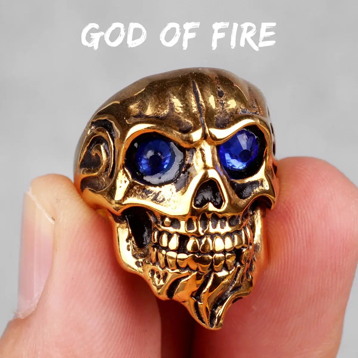 Bague Crâne Gothique Metal Town