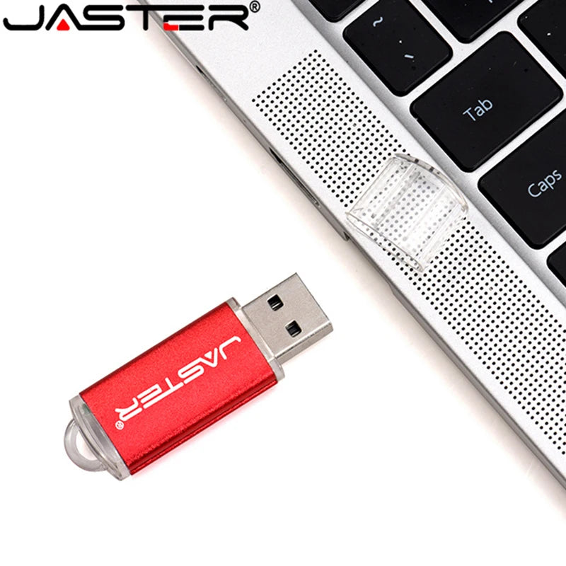 Clé USB JASTER avec Porte-Clés – 128M à 128Go, 9 Couleurs, USB 2.0, Cadeau
