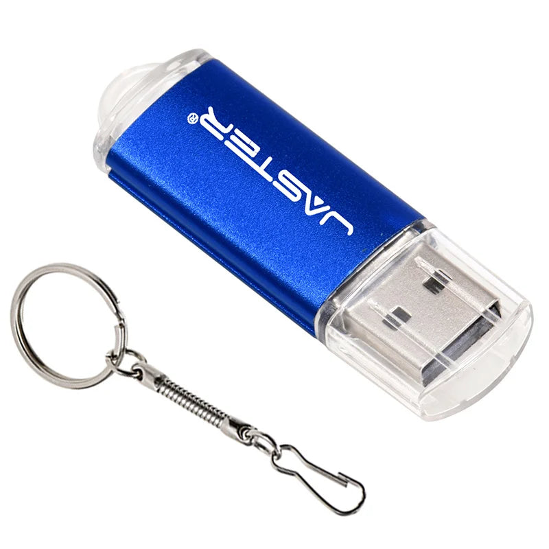 JASTER USB-Stick mit Schlüsselanhänger – 128 MB bis 128 GB, 9 Farben, USB 2.0, Geschenk