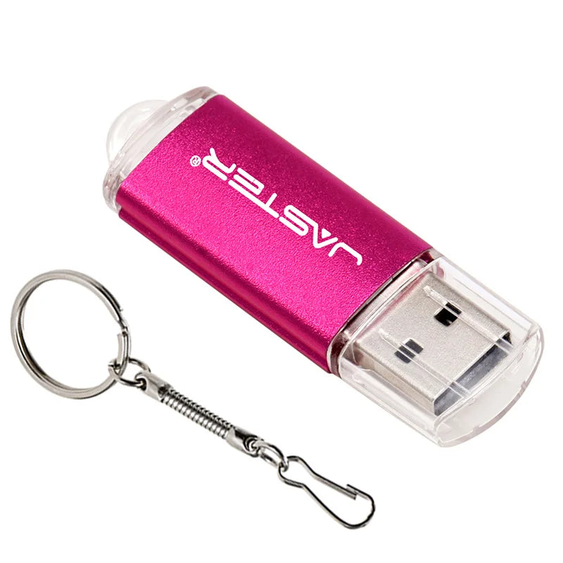 JASTER USB-Stick mit Schlüsselanhänger – 128 MB bis 128 GB, 9 Farben, USB 2.0, Geschenk