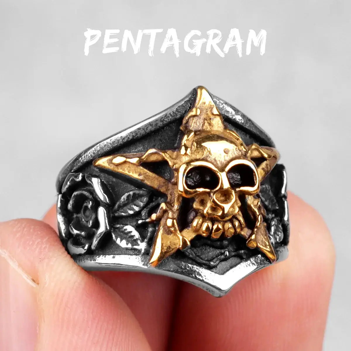 Bague Crâne Gothique Metal Town