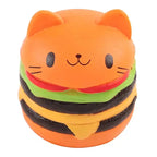 Squishy Burger Tête de Chat Parfumé – PU Slow-Rising, Anti-Stress TechVisio