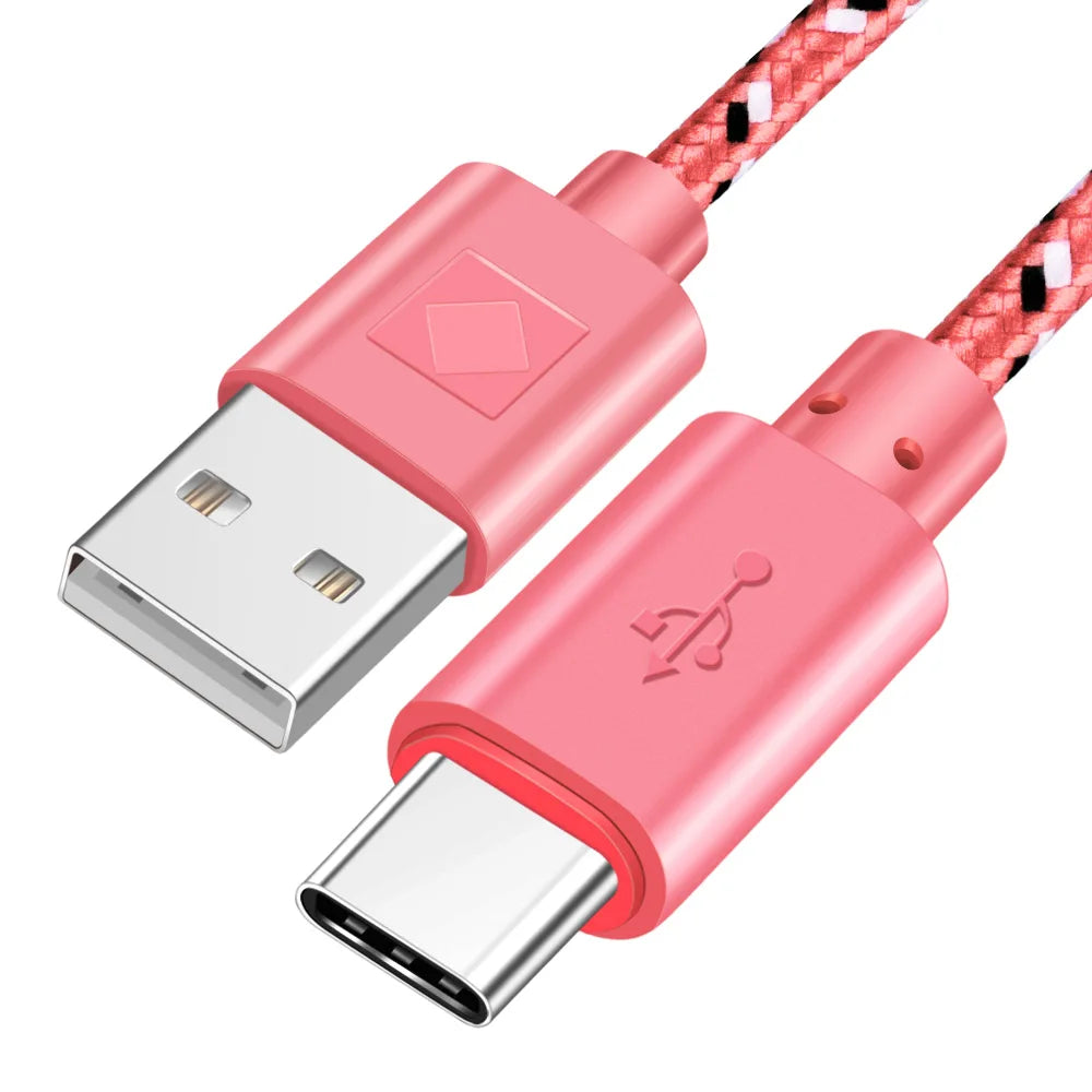 OLAF Nylon Braided USB Type C Cable 1M 2M 3M Data Sync Fast Charging USB C Cable For Samsung S9 S10 Xiaomi mi9 mi8 Huawei Type-c TechVisio