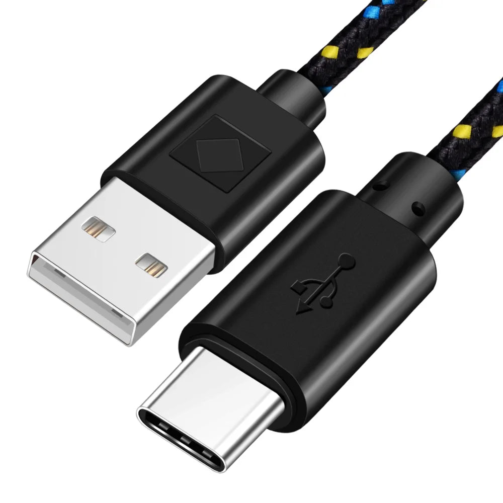 OLAF Nylon Braided USB Type C Cable 1M 2M 3M Data Sync Fast Charging USB C Cable For Samsung S9 S10 Xiaomi mi9 mi8 Huawei Type-c TechVisio