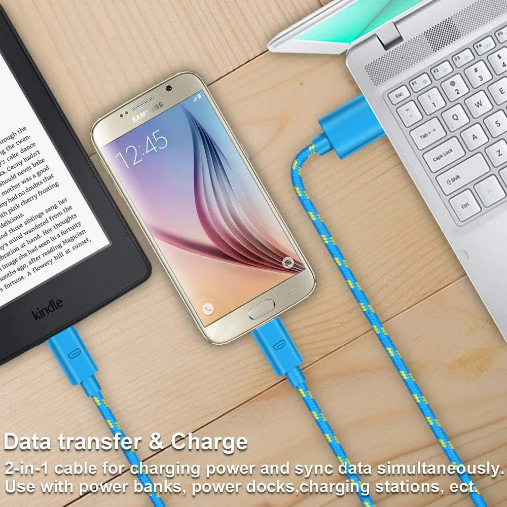 OLAF Nylon Braided USB Type C Cable 1M 2M 3M Data Sync Fast Charging USB C Cable For Samsung S9 S10 Xiaomi mi9 mi8 Huawei Type-c TechVisio