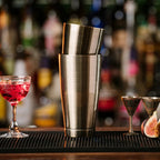 Stainless Steel Cocktail Boston Bar Shaker: 2-piece Set: 18oz Unweighted & 28oz TechVisio