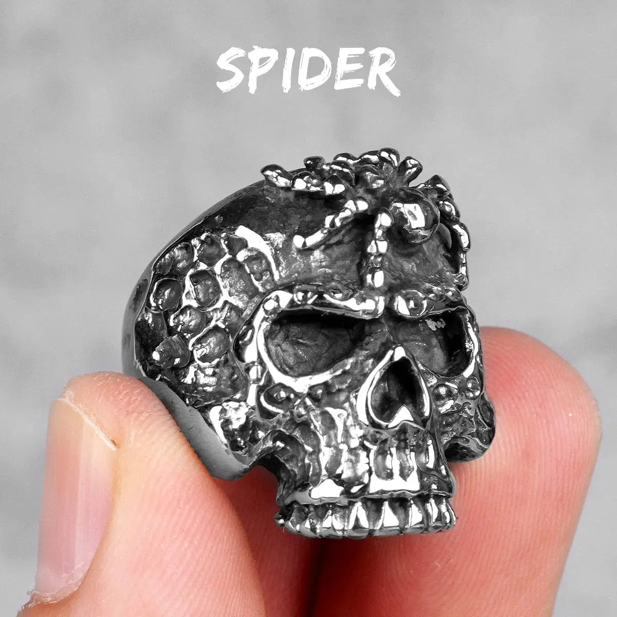 Bague Crâne Gothique Metal Town
